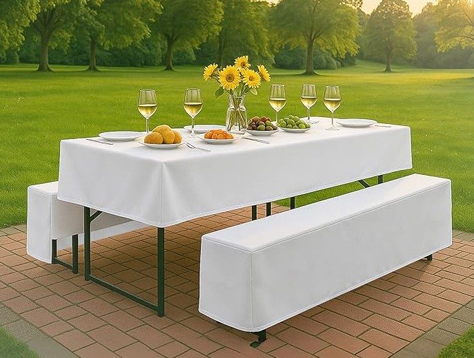 Gräfenstayn Biertischhussen-Set „Valentin“ 220×50 cm inkl. Reinigung mieten