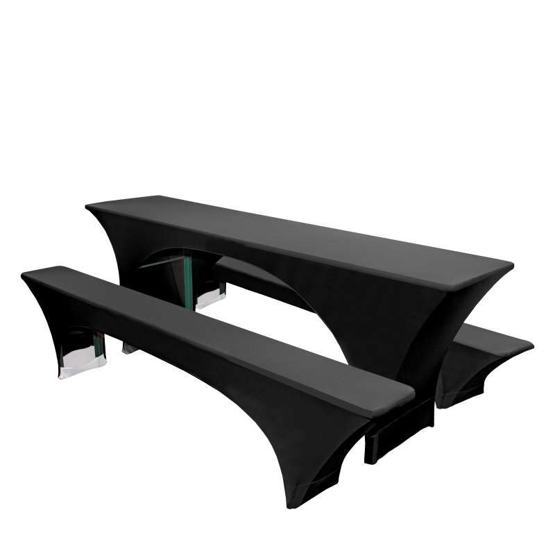 Stretchhusse für Bierzeltgarnitur L220cm B50cm inkl. Reinigung schwarz mieten