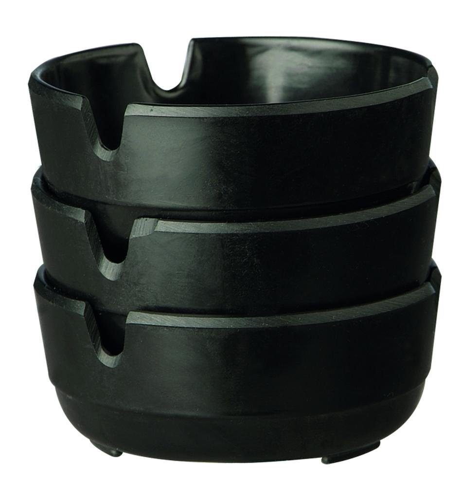 Schwarze Glas-Aschenbecher (VPE 3 Stück) mieten