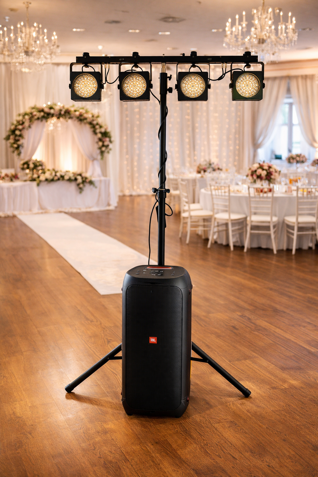 JBL Partybox 310 mit Lichtanlage Eurolite mieten